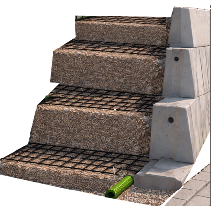 Render GRAVIS Grid con geogriglia